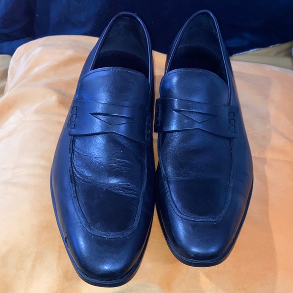 The Rail Sleek Black Men's Loafers - Picture 1 of 6